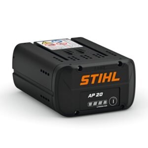 STIHL AP 20 battery with LED charge indicator, 36V lithium-ion, front view
