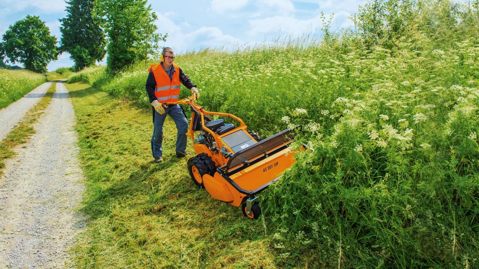 AS 901 SM Flail Mower 90cm Professional Slope Machine - Image 2