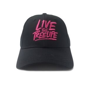 Arbortec AT054 - Baseball Cap Curved Peak Live The Treelife - Black/Pink - AB355180