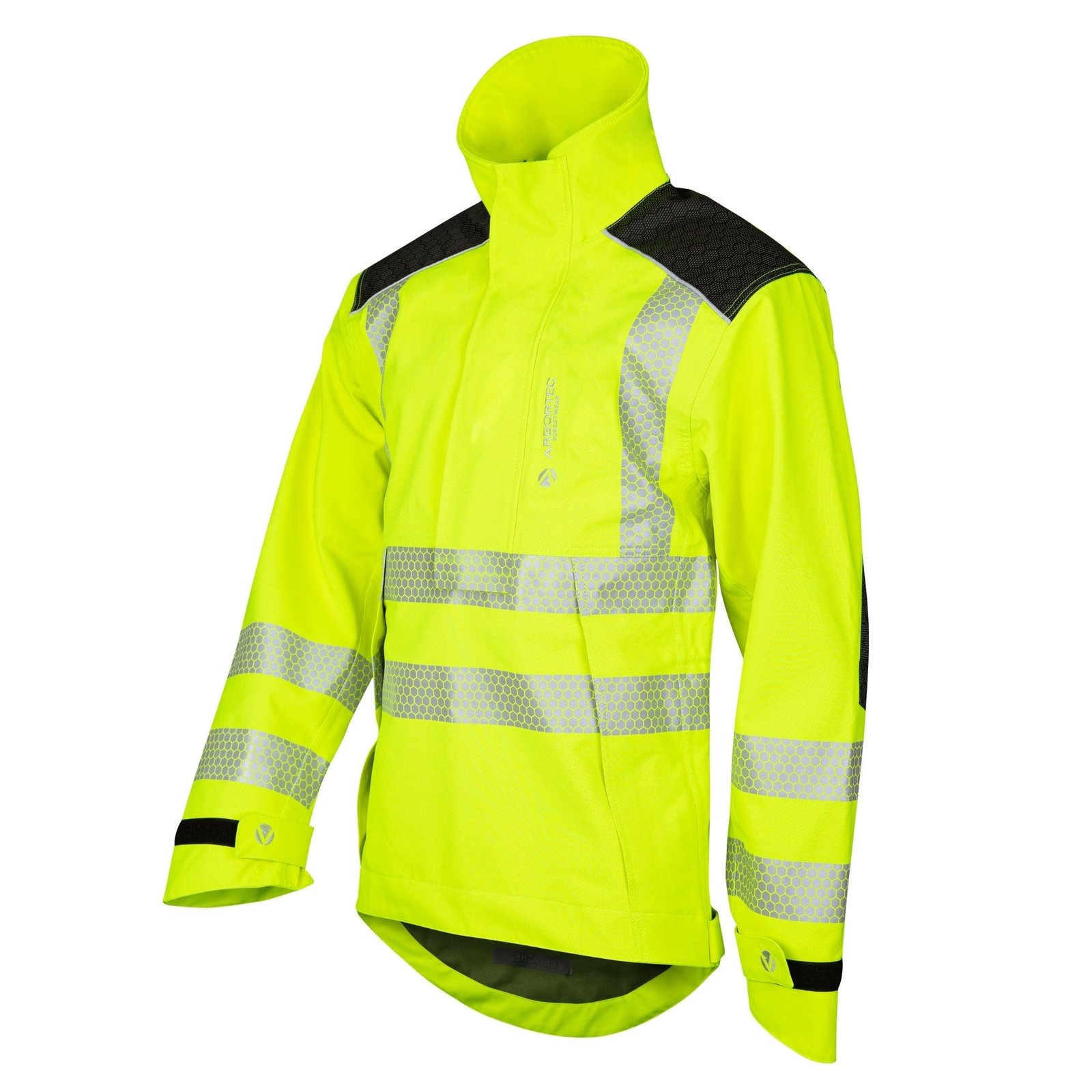 Arbortec ATHV4460 - Heavy Duty Half Zip Waterproof Jacket - Hi Vis Yellow