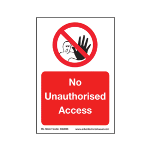 Treehog SS0035 Corex Safety Sign - No Unauthorised Access - AB301934