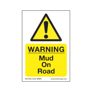 Treehog SS0051 Corex Safety Sign - Warning Mud On Road - AB301937