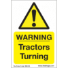 Treehog SS0100 Corex Safety Sign - Warning Tractors Turning - AB301944