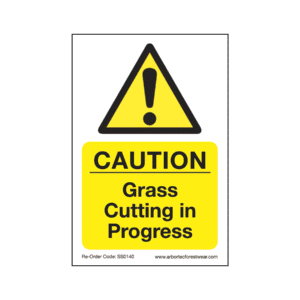 Treehog SS0140 Corex Safety Sign - Grass Cutting in Progress - AB345368